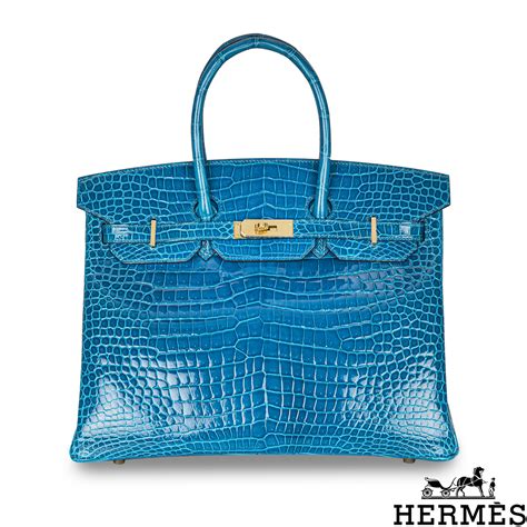 hermes birkin bag 35cm blue|hermes birkin crocodile.